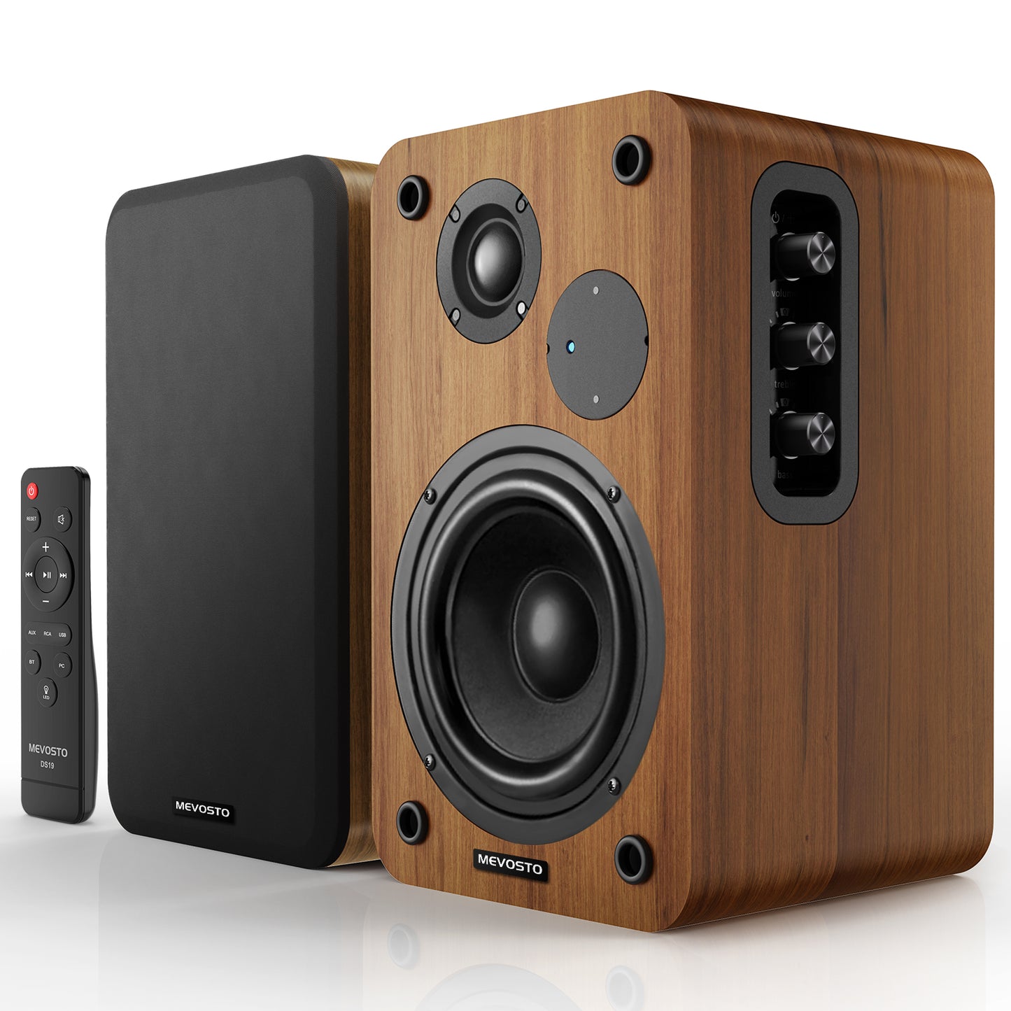 MEVOSTO Built-in 2.0 Channel Powered Bookshelf Speakers - DS19