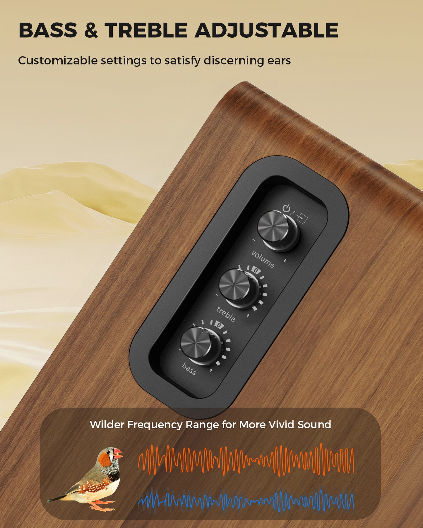 MEVOSTO Built-in 2.0 Channel Powered Bookshelf Speakers - DS19